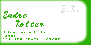 endre kolter business card